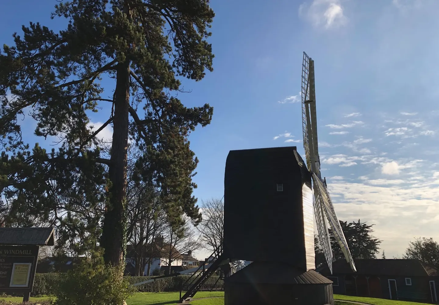 Photo of High Salvington Windmill, a windmill in West Sussex, south east England.