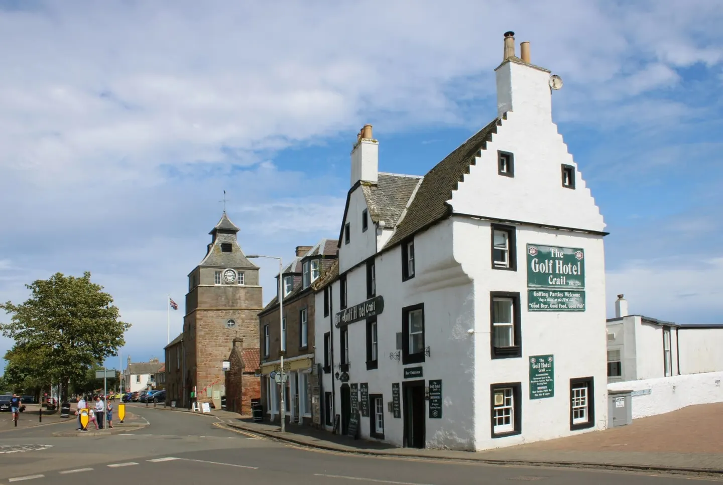 Photo of The Golf Hotel, Crail, a pub in Fife, central Scotland.