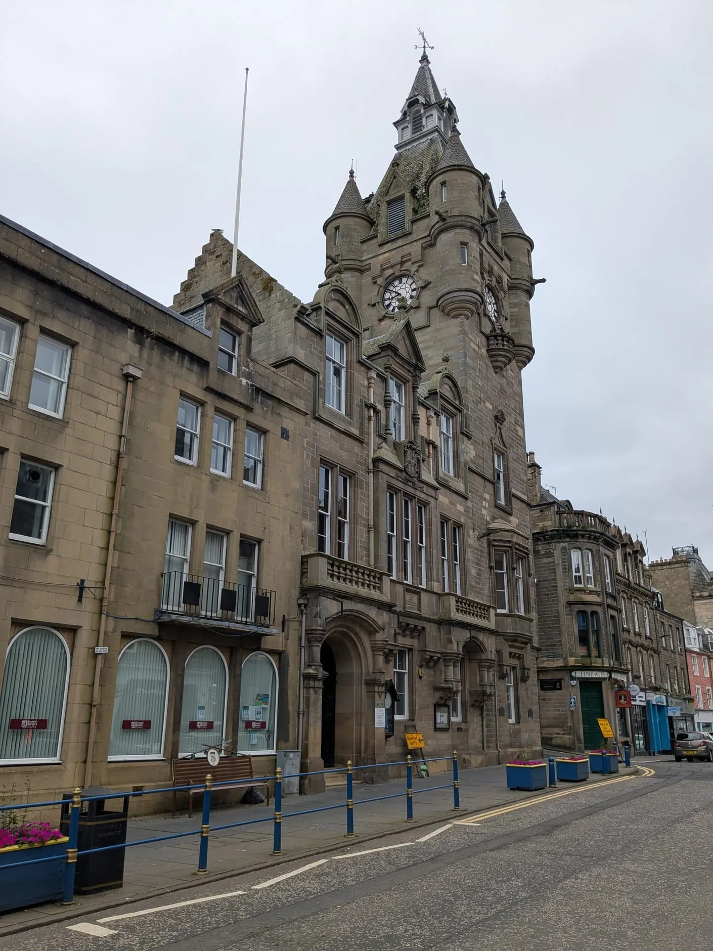 Photo of Hawick, a village in the Scottish Borders, southern Scotland.
