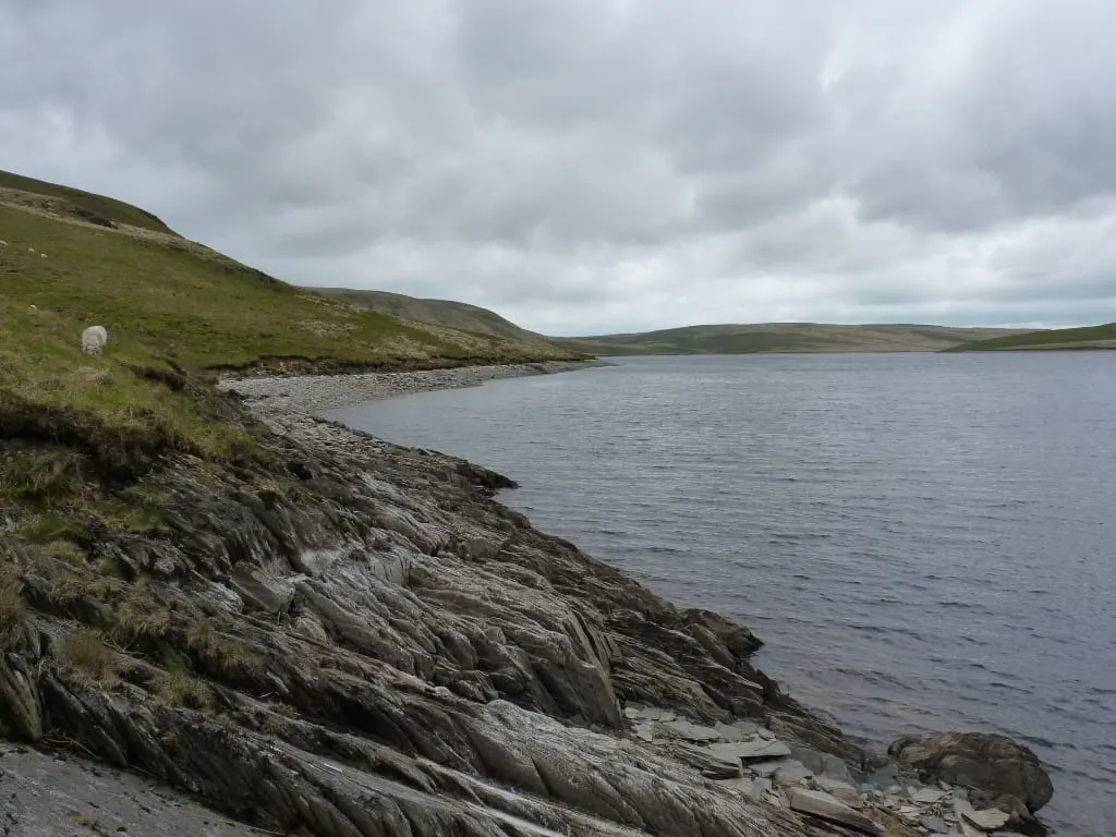 Photo of Claerwen Reservoir, a reservoir in the Powys, mid Wales.