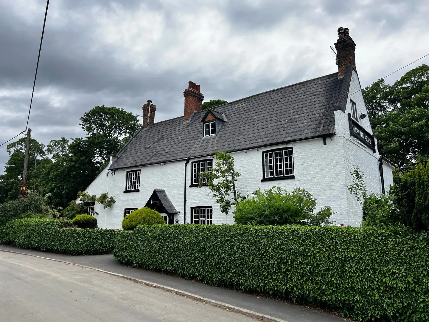 Photo of The Martin's Arms, a pub near Colston Bassett, Nottinghamshire, central England.