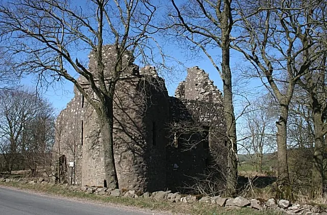 Photo of Esslemont Castle, a ruined castle near Ellon, Aberdeenshire, north east Scotland.