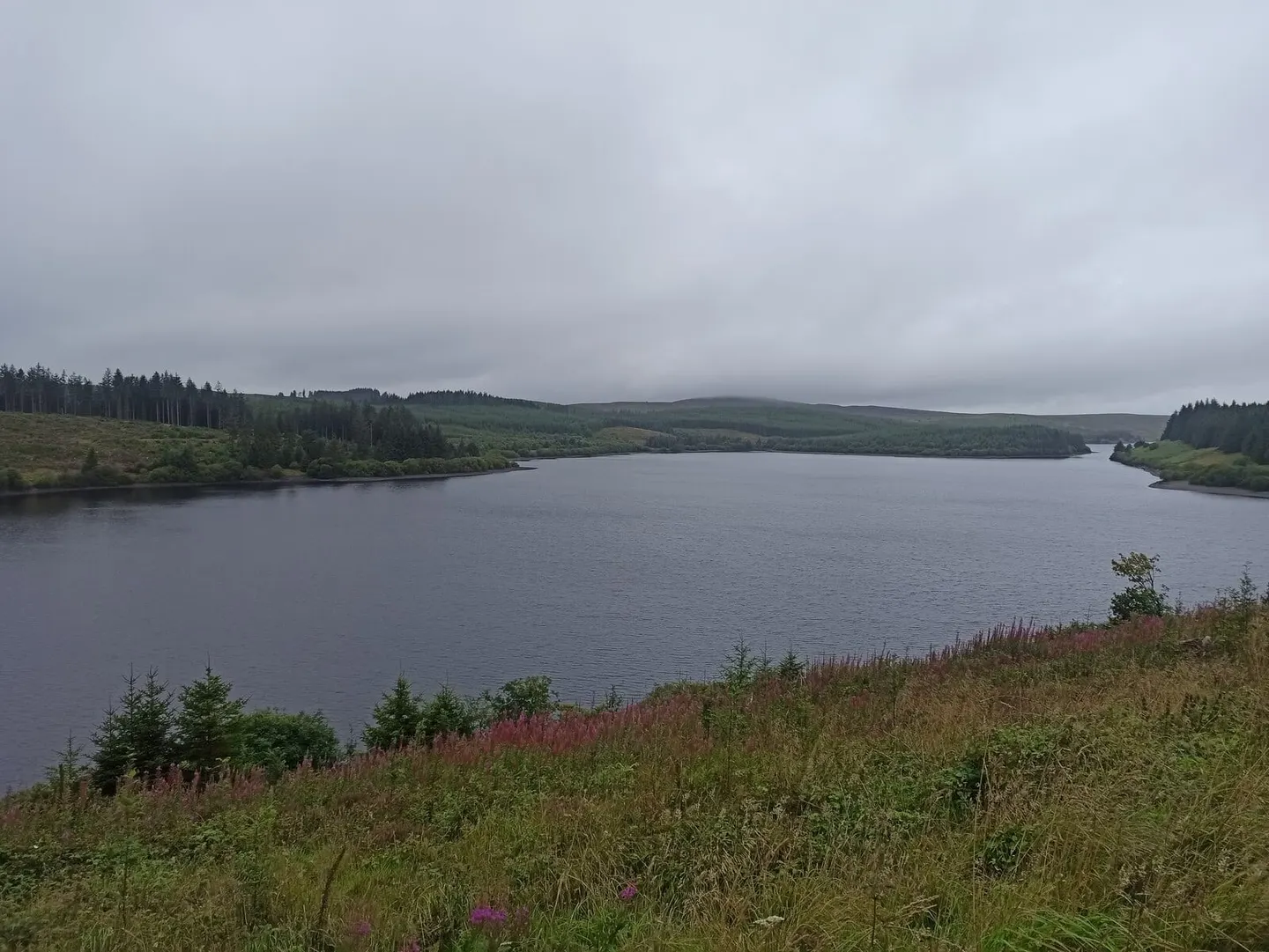 Photo of Alwen Reservoir, a reservoir near Llanrhaeadr, Conwy, north Wales.