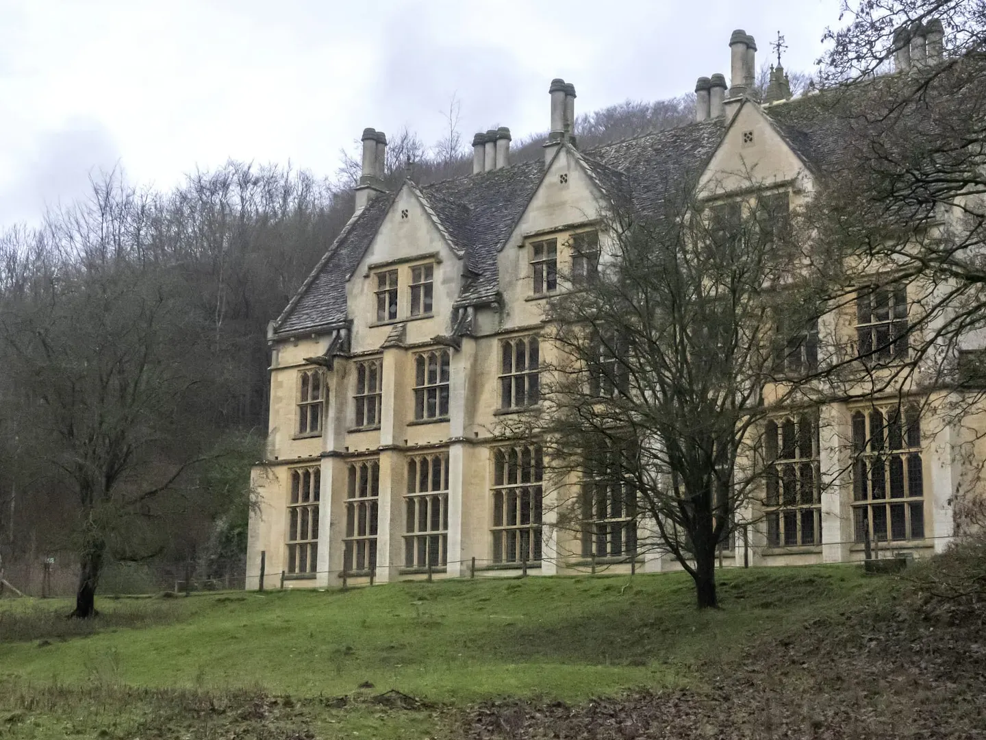 Photo of Woodchester Mansion, a landmark near Nailsworth in the Cotswolds, Gloucestershire, south west England.