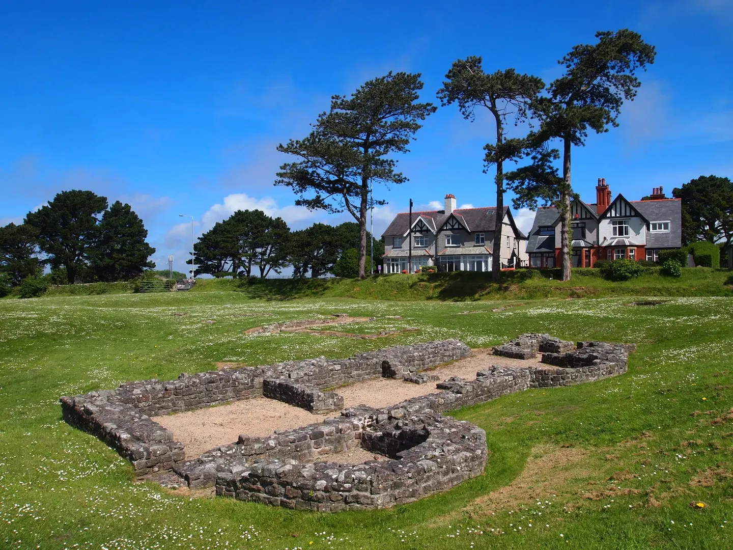 Photo of Segontium, a Roman fort near Newborough, Gwynedd, north Wales.