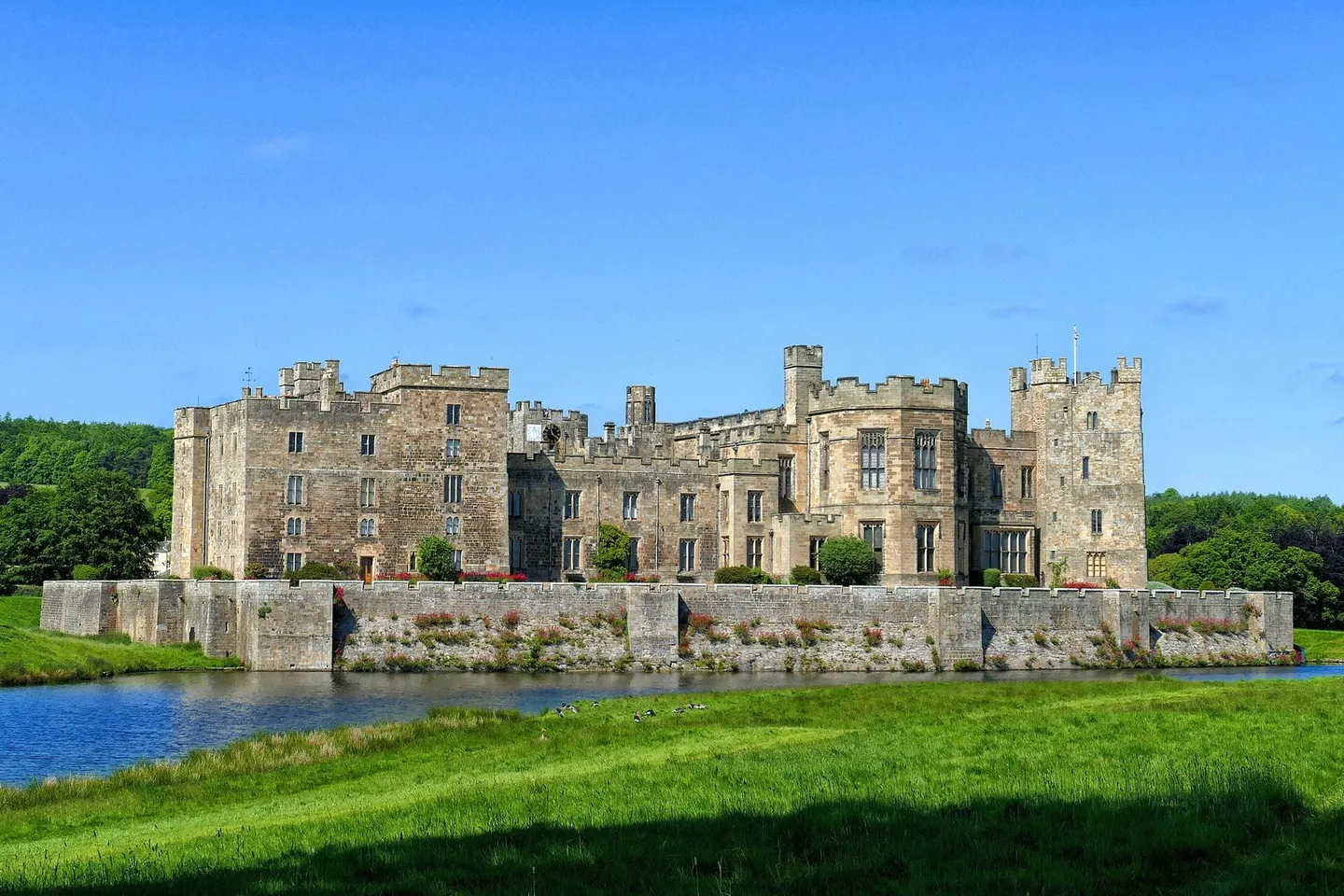 Photo of Raby Castle, a Grade II* registered house & garden near Staindrop, County Durham, north east England.