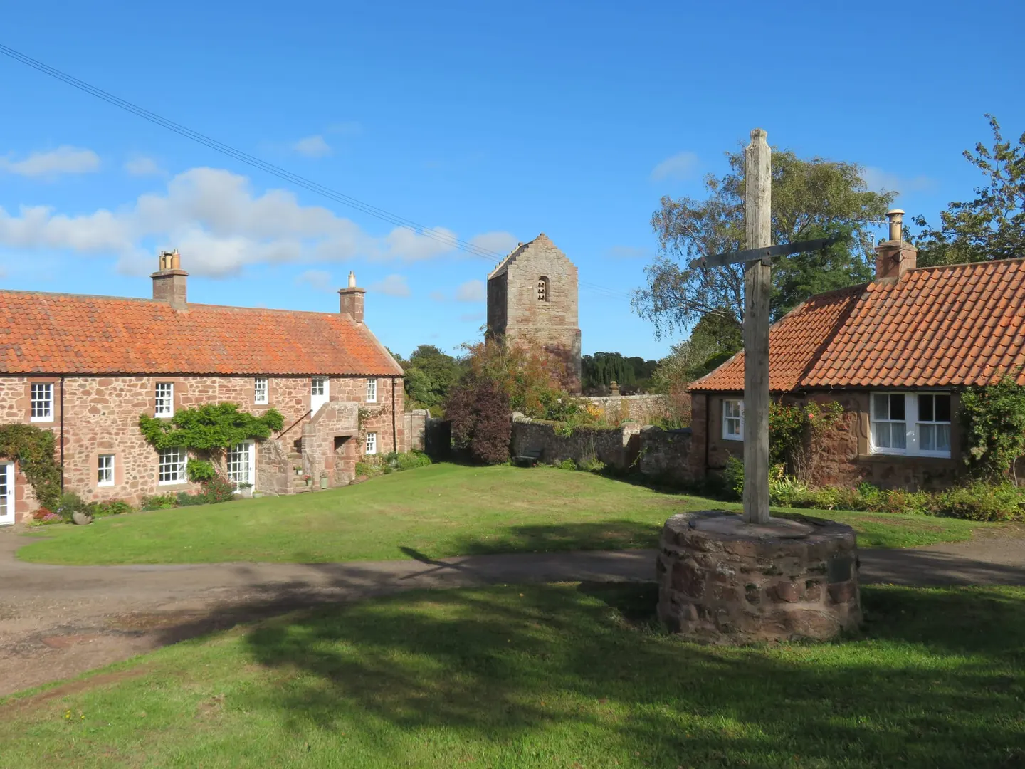 Photo of Stenton, a village in East Lothian, central Scotland.
