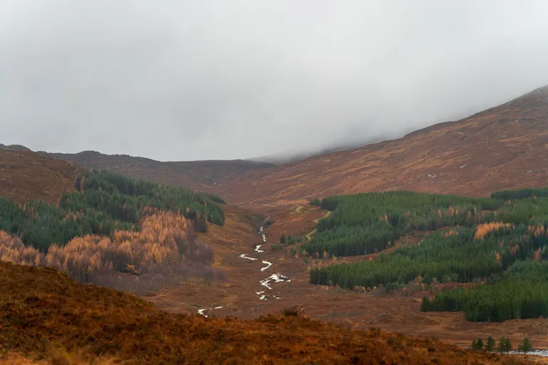 Photo along the Southern Upland Way, a long-distance trail running from Portpatrick to Cockburnspath, southern Scotland.