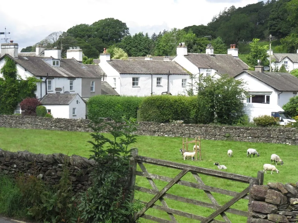 Photo of Near Sawrey, a village in the Lake District, Cumbria, north west England.