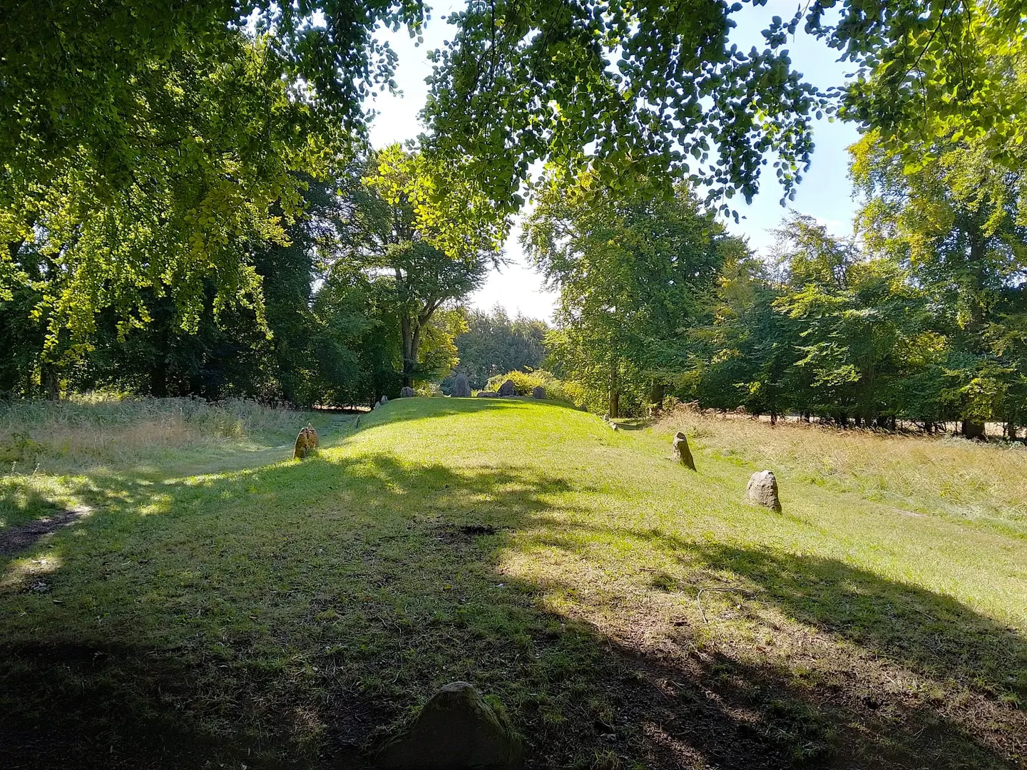 Photo of Wayland's Smithy, a chambered tomb near Uffington in the North Wessex Downs, Oxfordshire, south east England.