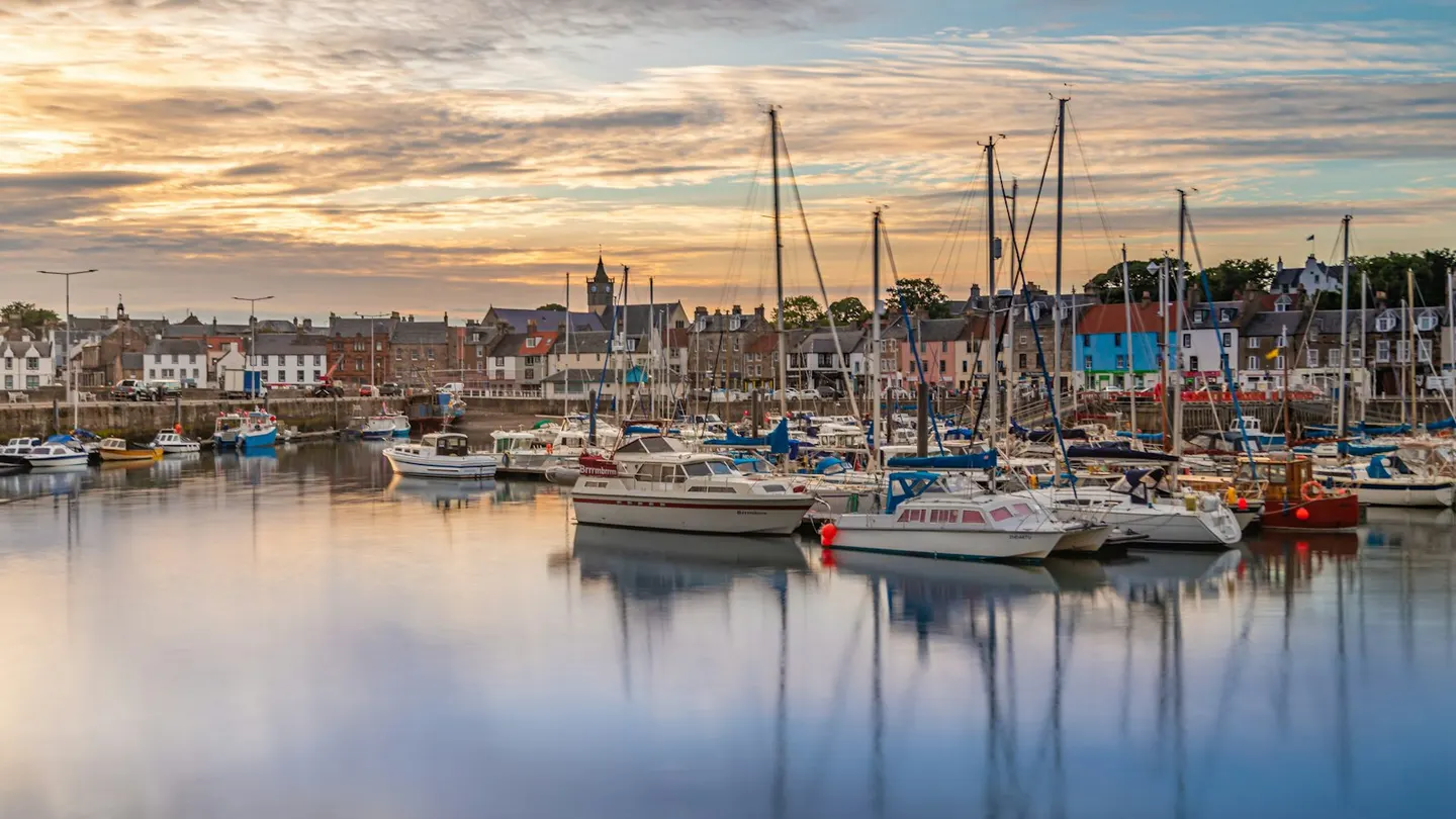 Photo of Anstruther, a village in Fife, central Scotland.