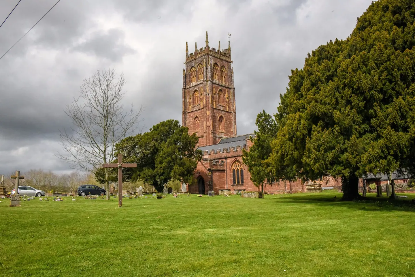 Photo of St Mary's Church, Bishops Lydeard, a church in Somerset, south west England.