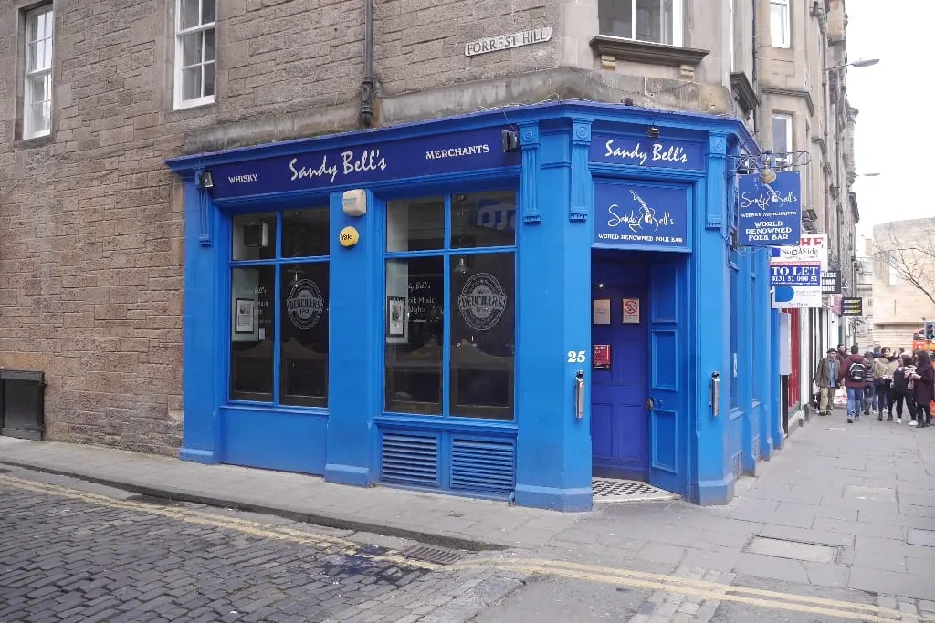 Photo of Sandy Bell's, a pub in Edinburgh, central Scotland.