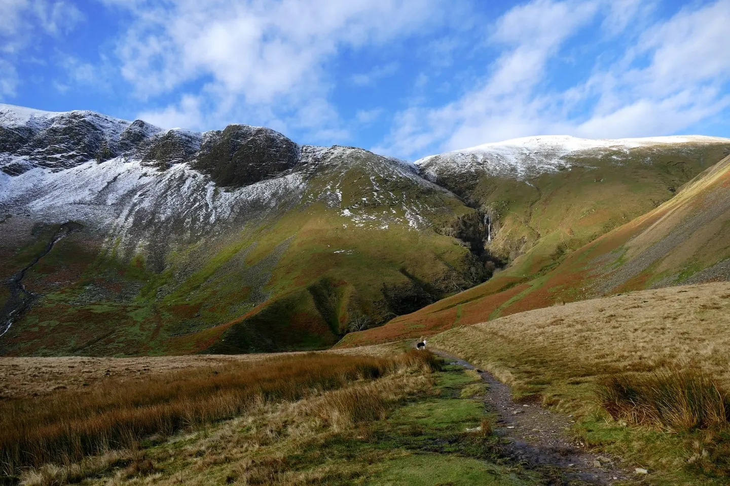 Photo of Cautley Spout, a waterfall near Sedbergh in the Yorkshire Dales, Cumbria, north west England.