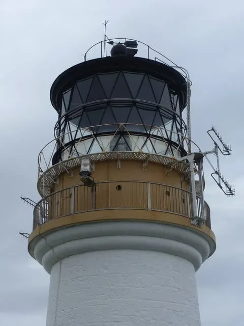 Photo of Flannan Isles Lighthouse, a lighthouse in Na h-Eileanan Siar, the Scottish Highlands and Islands.
