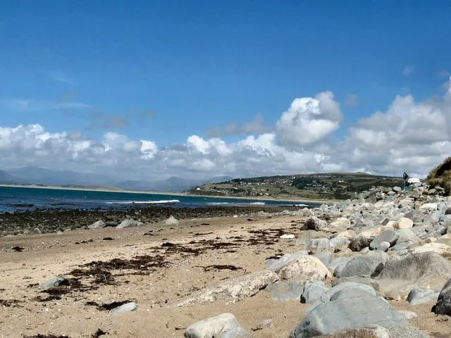 Photo of Shell Island, a beach near Harlech, Gwynedd, north Wales.