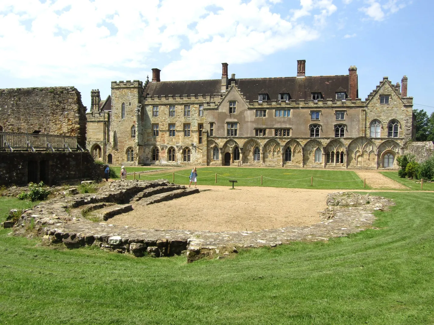 Photo of Battle Abbey, a ruined abbey in the High Weald, East Sussex, south east England.