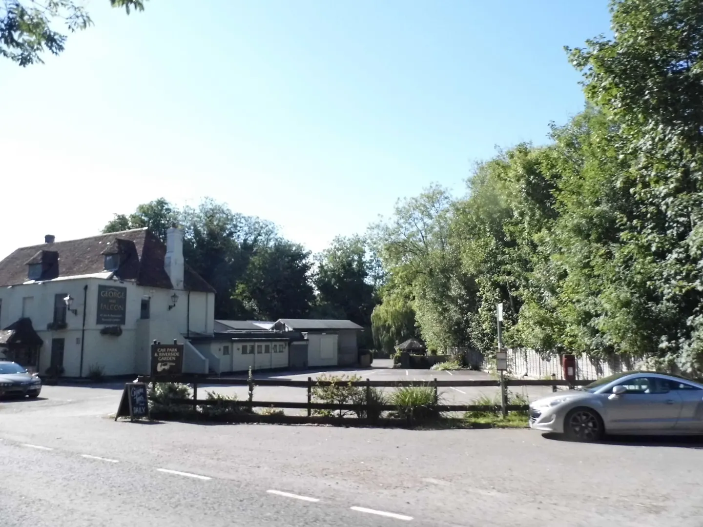 Photo of The George and Falcon, a pub near Warnford in the South Downs, Hampshire, south east England.