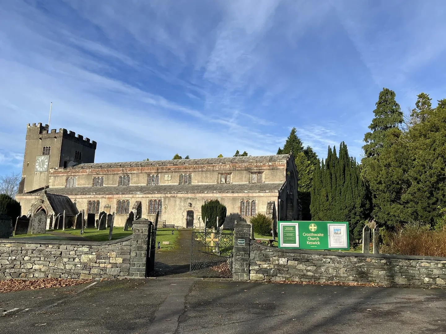 Photo of Crosthwaite Church (St Kentigern's), a church near Keswick in the Lake District, Cumbria, north west England.