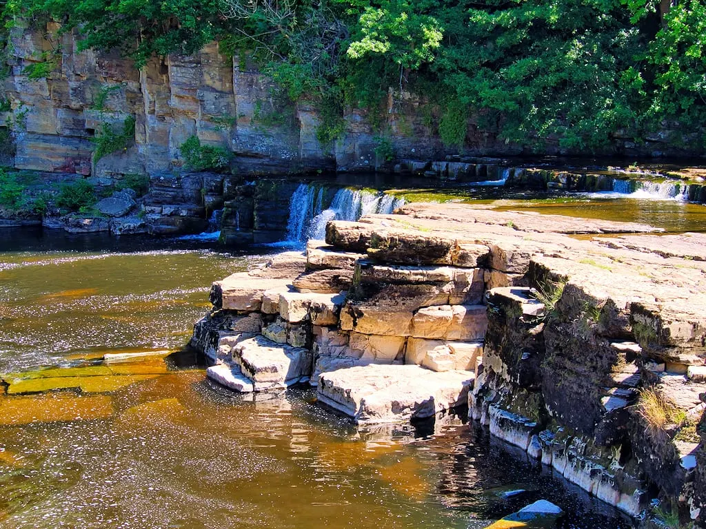 Photo of Swale above Richmond Falls, a swimming spot in North Yorkshire, northern England.
