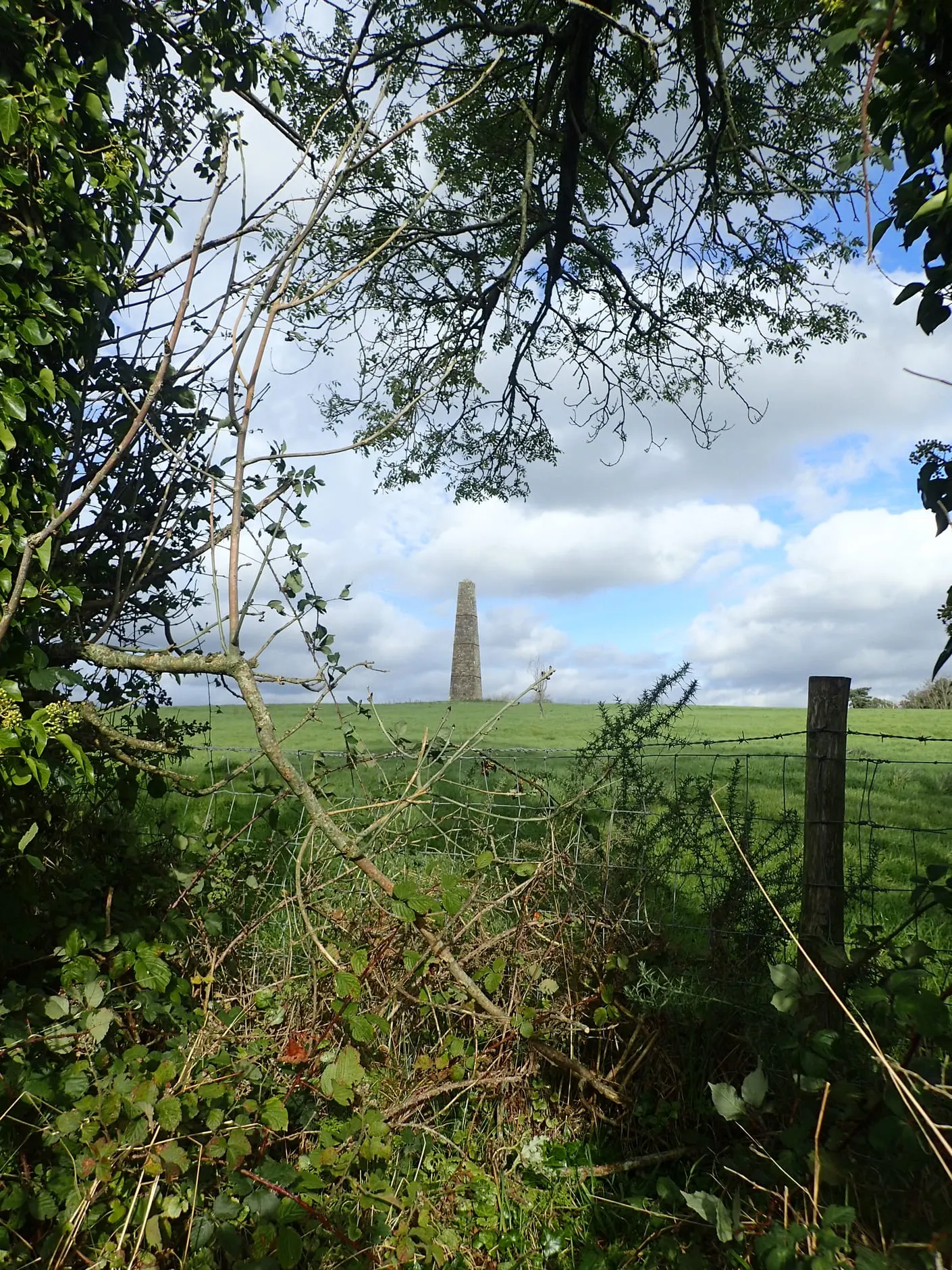 Photo of Brightling Needle, a folly near Burwash in the High Weald, East Sussex, south east England.