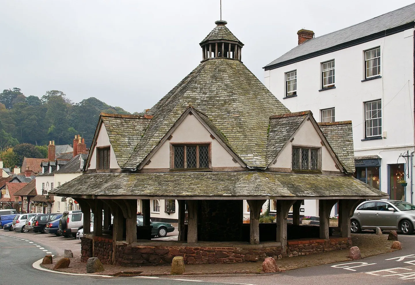Photo of Dunster, a village in Exmoor, Somerset, south west England.