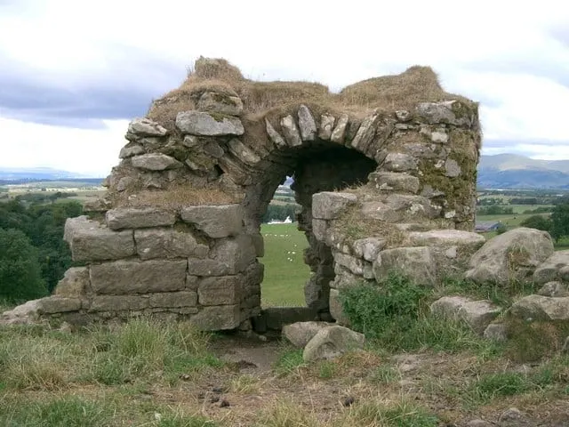Photo of Killernie Castle, a ruined castle near Culross, Fife, central Scotland.