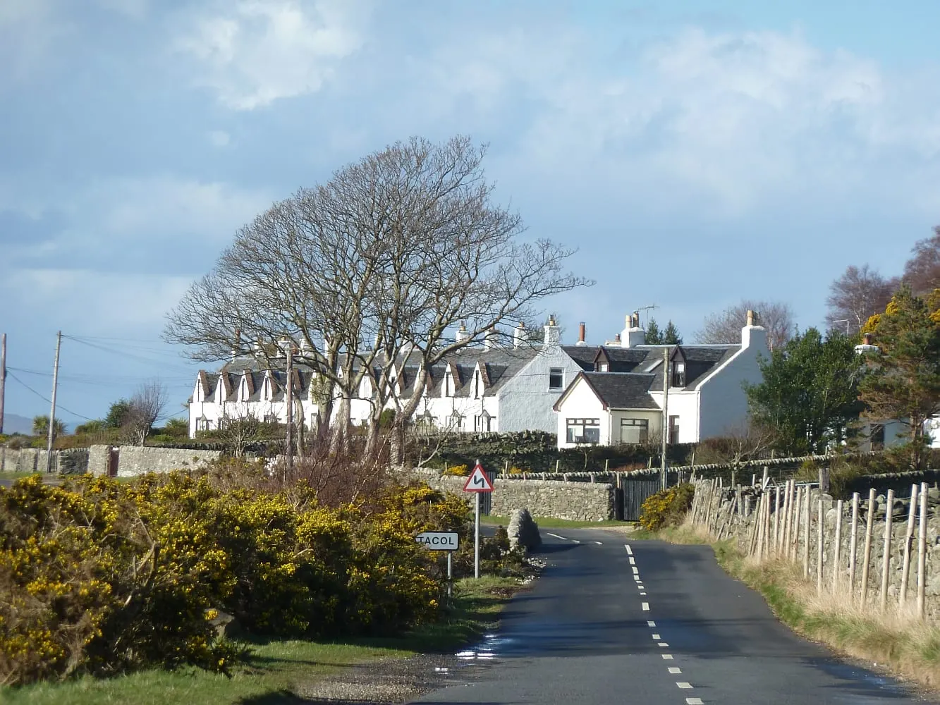 Photo of Catacol Bay and the Twelve Apostles, a landmark in North Arran, North Ayrshire, southern Scotland.