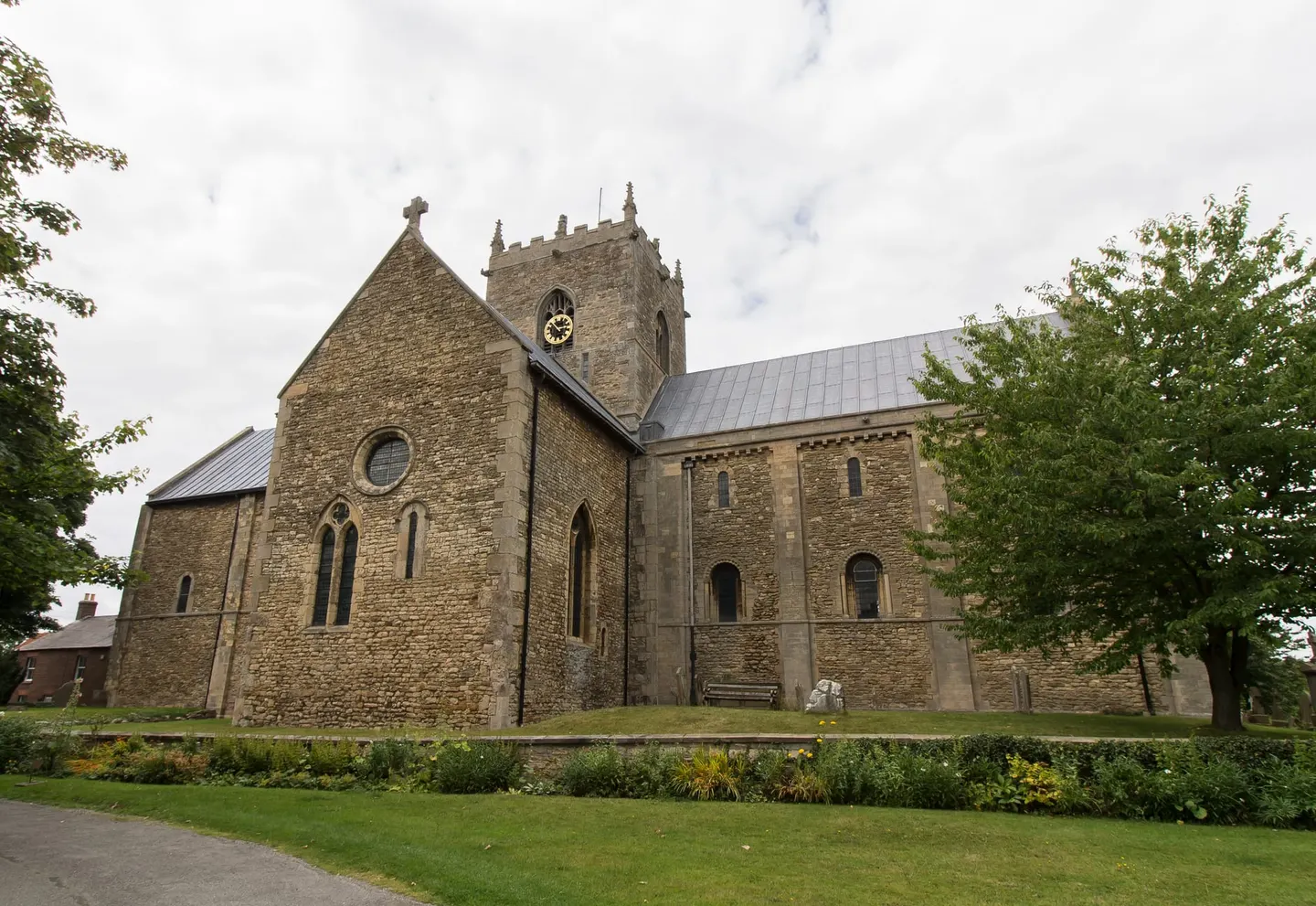 Photo of Stow Minster, a church in Lincolnshire, central England.