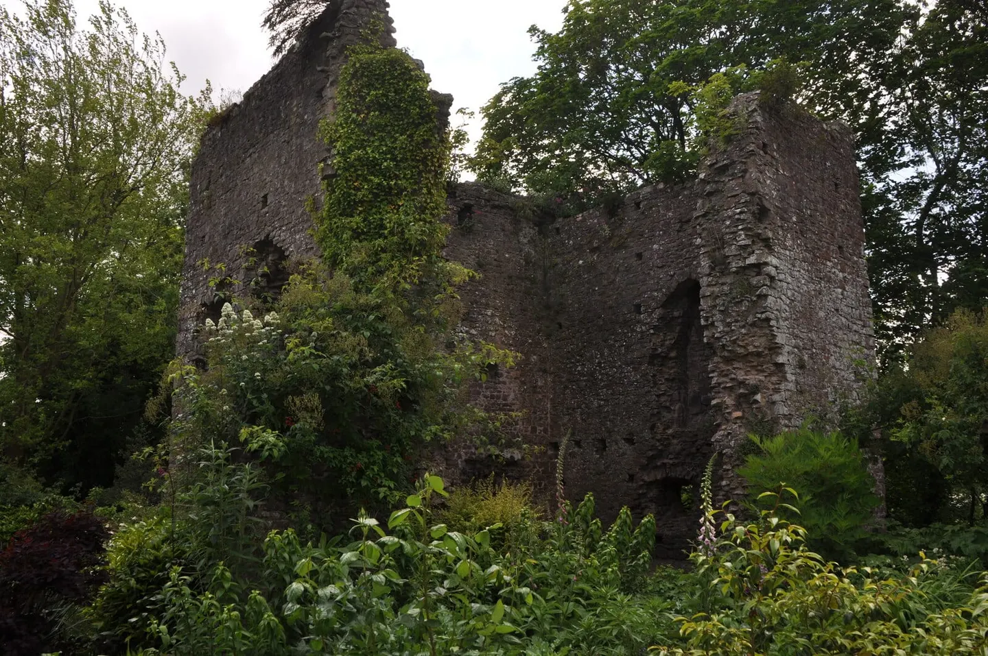 Photo of Tiverton Castle, a ruined castle near Bampton (Bampton), Devon, south west England.