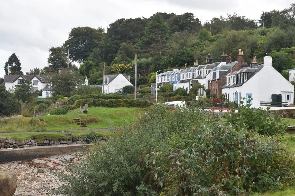 Photo of Corrie, a village in North Arran, North Ayrshire, southern Scotland.