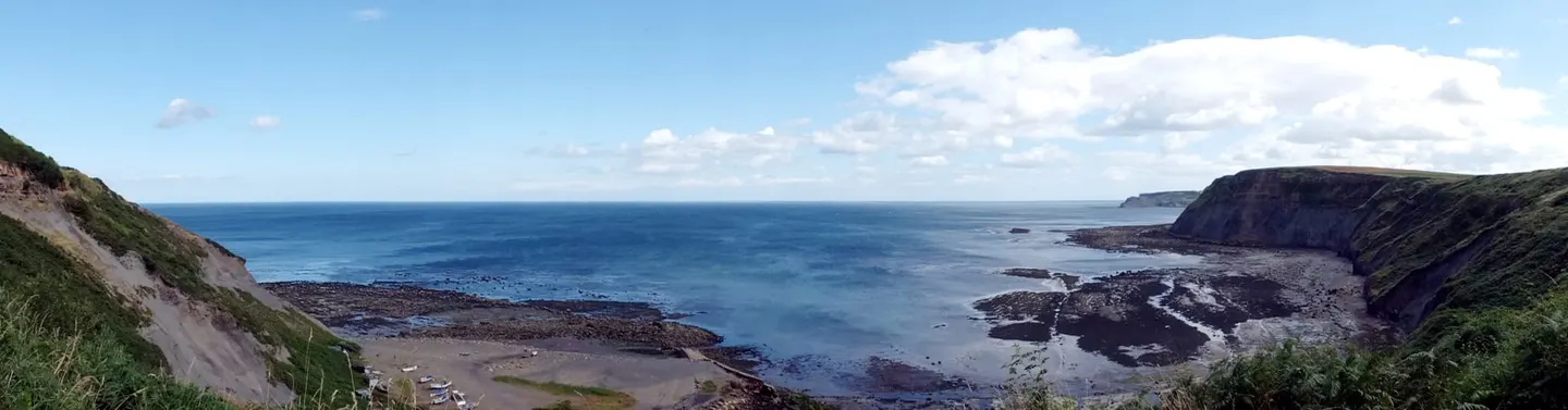 Photo of the coast at Port Mulgrave and Runswick, North Yorkshire, northern England.
