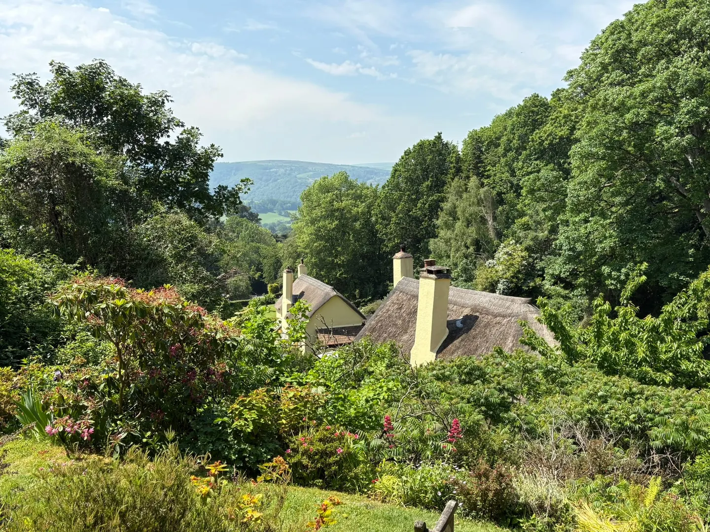 Photo of Selworthy, a village in Exmoor, Somerset, south west England.