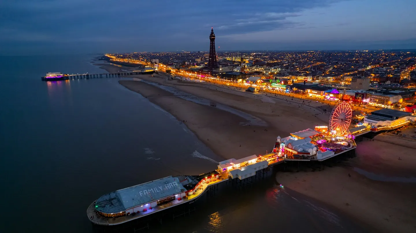 Photo of Blackpool Tower, a landmark in Lancashire, north west England.
