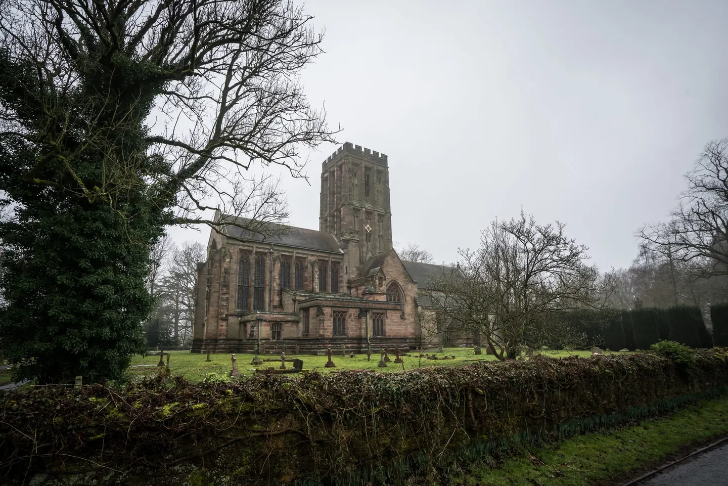 Photo of Church of the Holy Angels, Hoar Cross, a church in Staffordshire, central England.