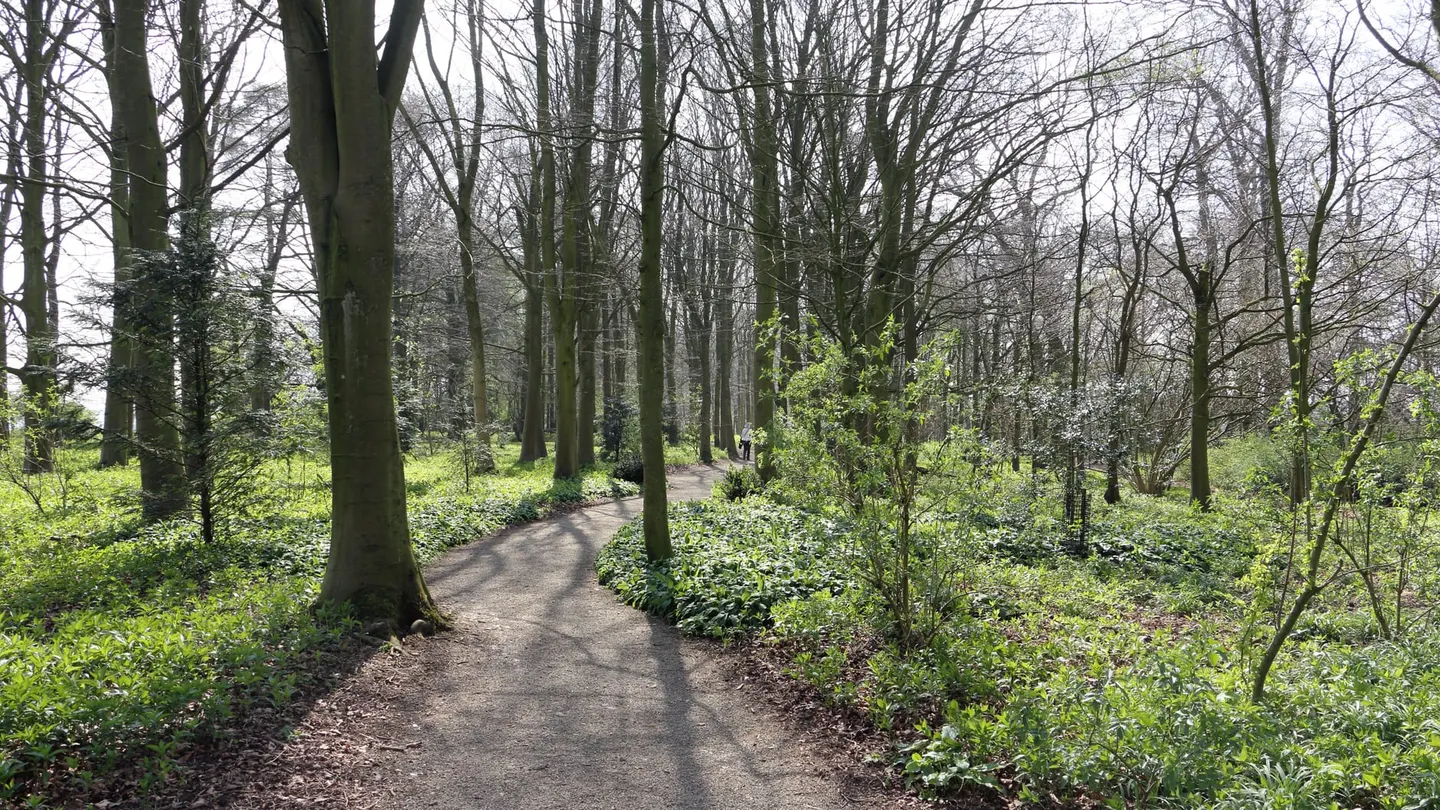 Photo of Rievaulx Terrace, a Grade I registered house & garden in the North York Moors, North Yorkshire, northern England.