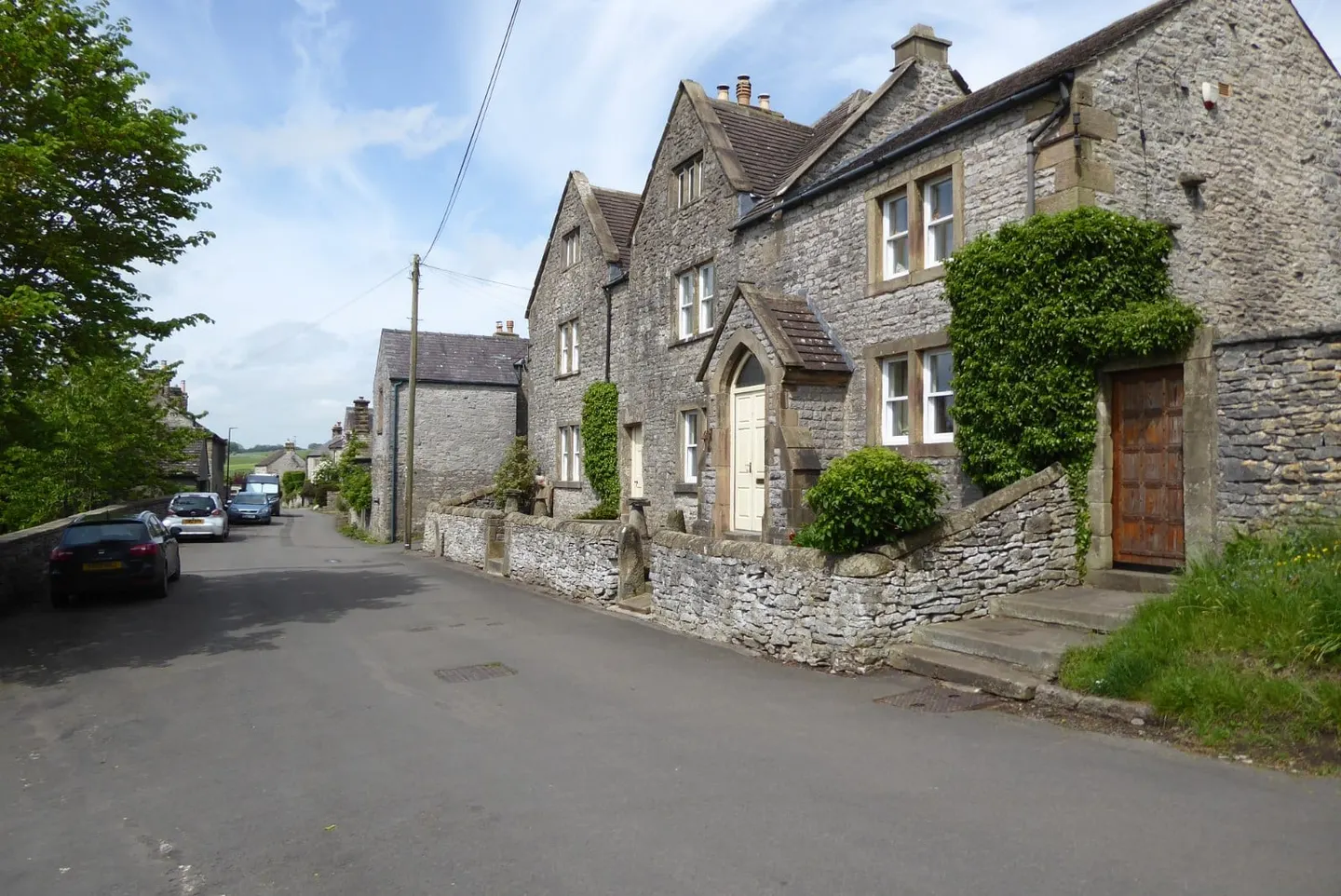 Photo of Over Haddon, a village in the Peak District, Derbyshire, central England.