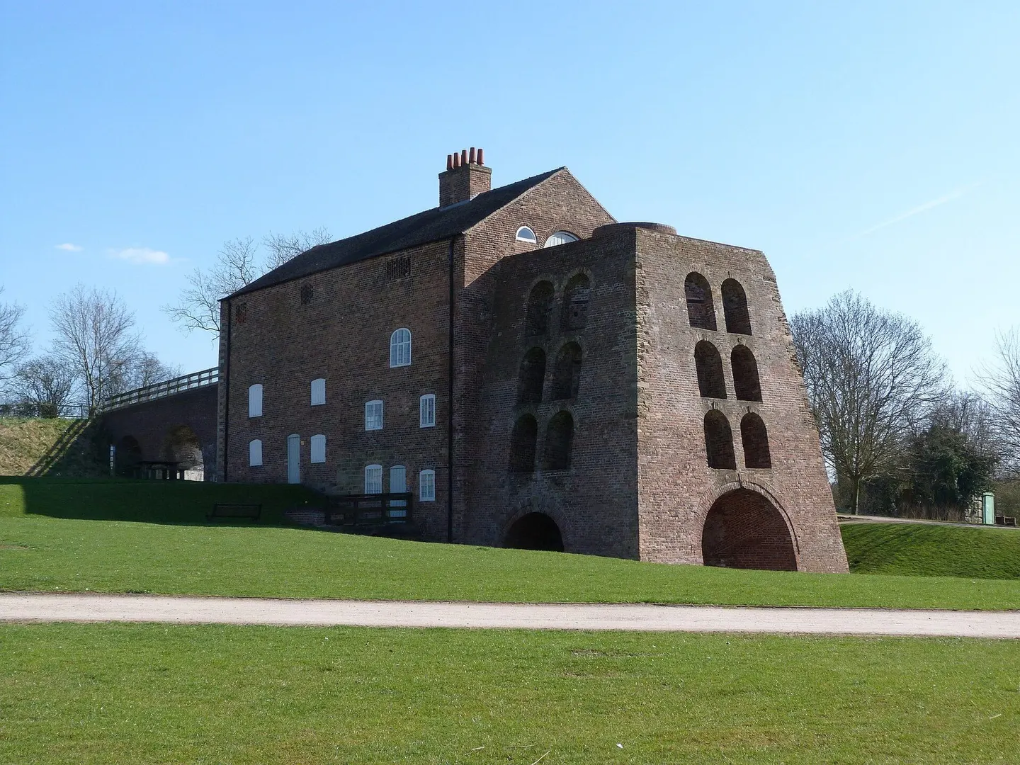 Photo of Moira Furnace, a landmark near Ashby-de-la-Zouch, Leicestershire, central England.