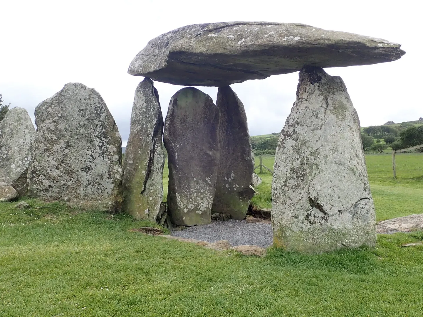 Photo of Pentre Ifan, a chambered tomb near Nevern, Pembrokeshire, south west Wales.