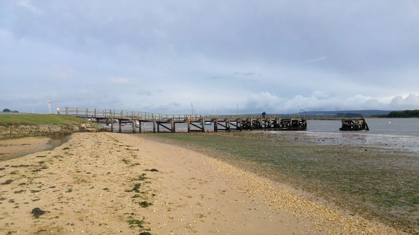 Photo of Poole Harbour Lake, a swimming spot near Wareham, Dorset, south west England.