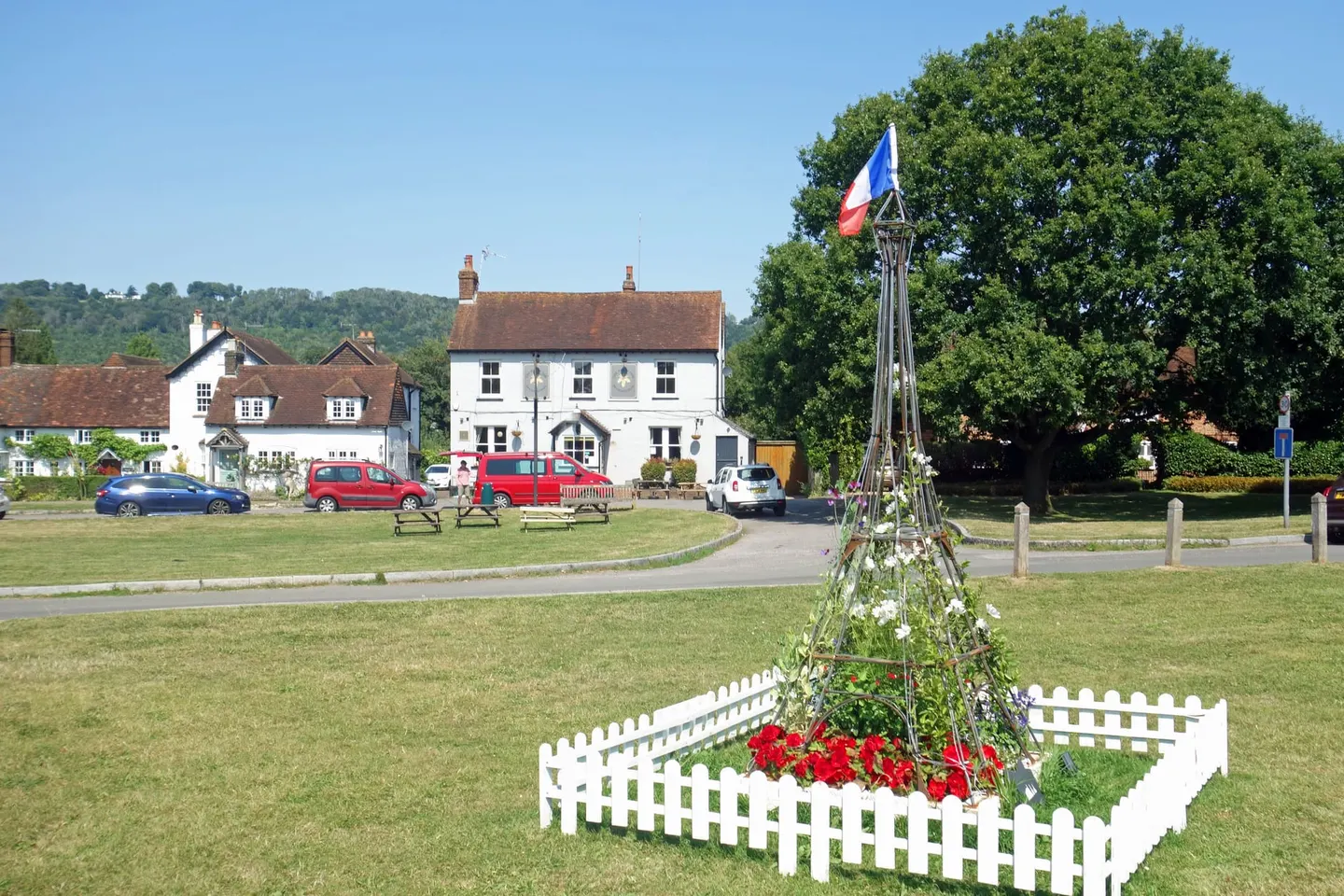 Photo of Brockham, a village in Surrey, south east England.