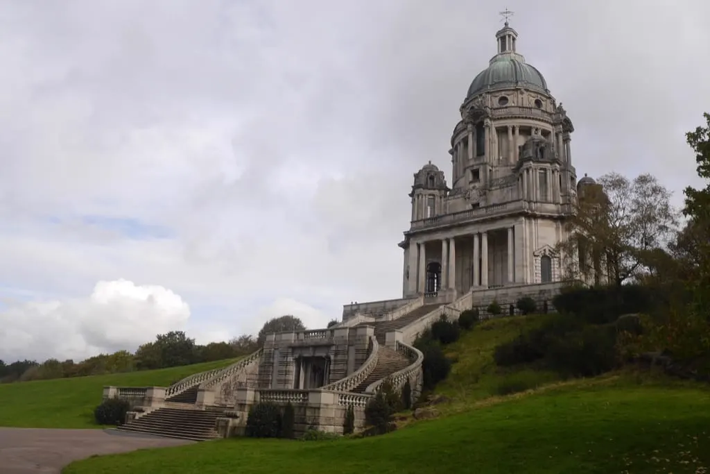 Photo of Ashton Memorial, a folly near Lancaster, Lancashire, north west England.