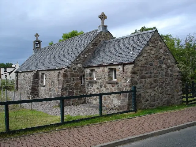 Photo of St Maelrubha's Church, Poolewe, a church in the Wester Ross, Highland, the Scottish Highlands and Islands.