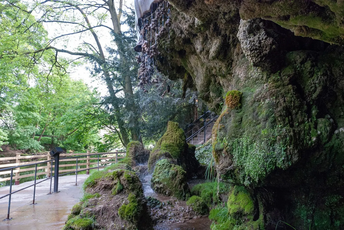 Photo of Mother Shipton's Cave, a cave near Knaresborough, North Yorkshire, northern England.