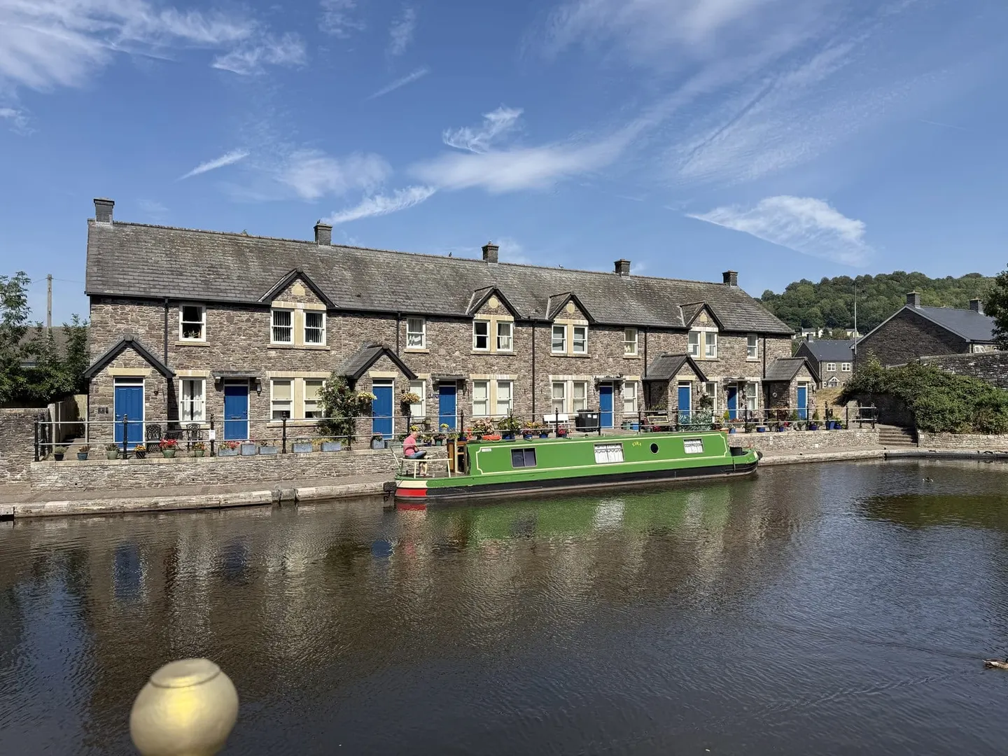 Photo of the Monmouthshire & Brecon Canal, a 36-mile canal running from Brecon to Cwmbran, Wales.