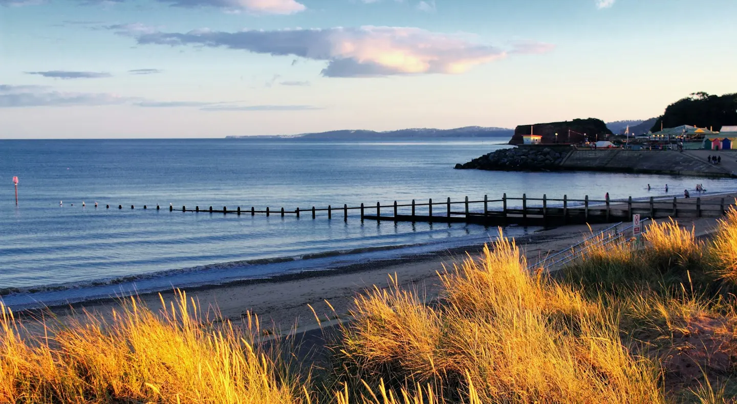 Photo of Dawlish Warren, a swimming spot near Shaldon, Devon, south west England.