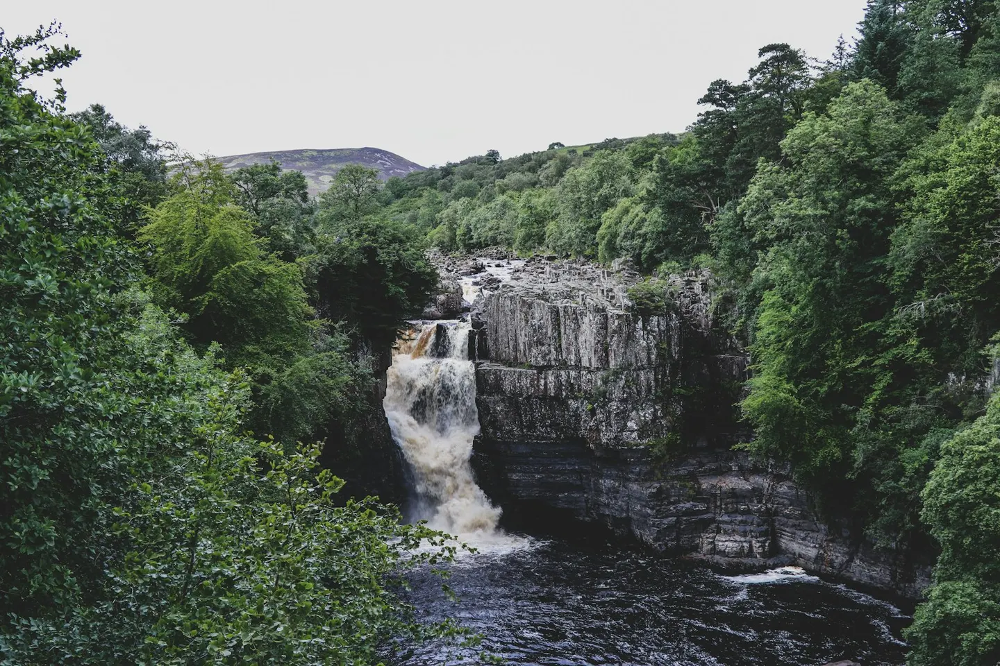 Photo of High Force, a waterfall near Holwick in the North Pennines, County Durham, north east England.