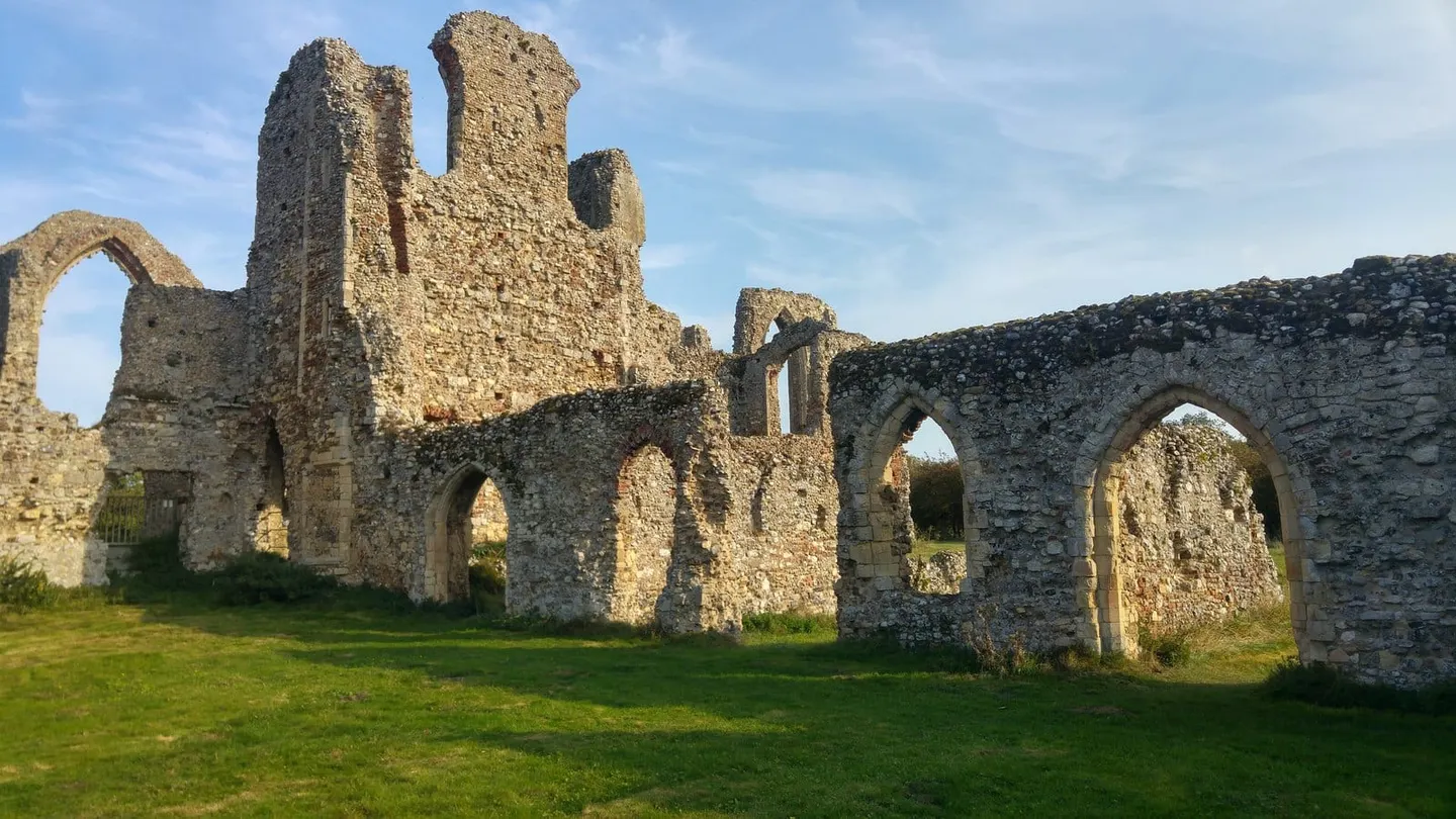 Photo of Leiston Abbey, a ruined abbey near Thorpeness, Suffolk, eastern England.