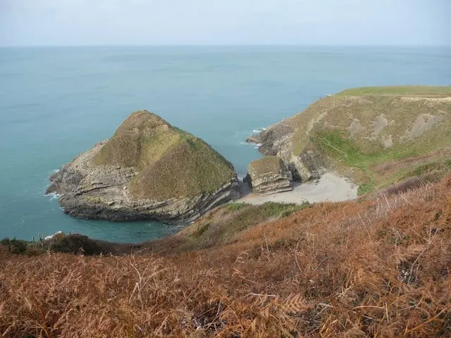 Photo of the coast from Newquay to Cwm Tydu, Ceredigion, mid Wales.