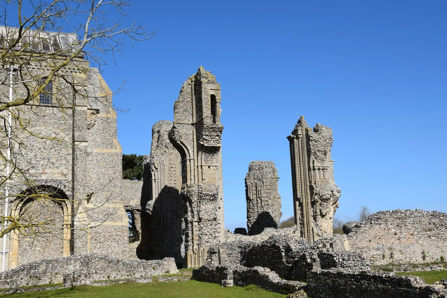 Photo of Binham Priory, a priory near Little Walsingham, Norfolk, eastern England.